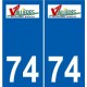 74 Faverges logo autocollant plaque stickers ville