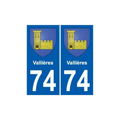 74 Faverges escudo de armas de la etiqueta engomada de la placa de pegatinas de la ciudad