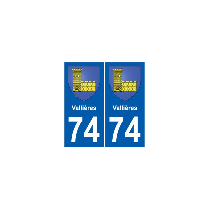 74 Faverges escudo de armas de la etiqueta engomada de la placa de pegatinas de la ciudad
