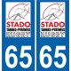 65 Tarbes Rugby TPR placa etiqueta