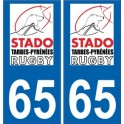 65 Tarbes Rugby TPR sticker plate