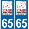 65 Tarbes Rugby-TPR-aufkleber platte