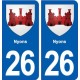 26 Nysons coat of arms sticker plate stickers city