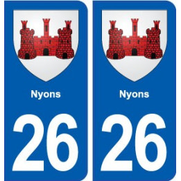 26 Nyons blason autocollant plaque stickers ville