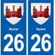 26 Nysons coat of arms sticker plate stickers city