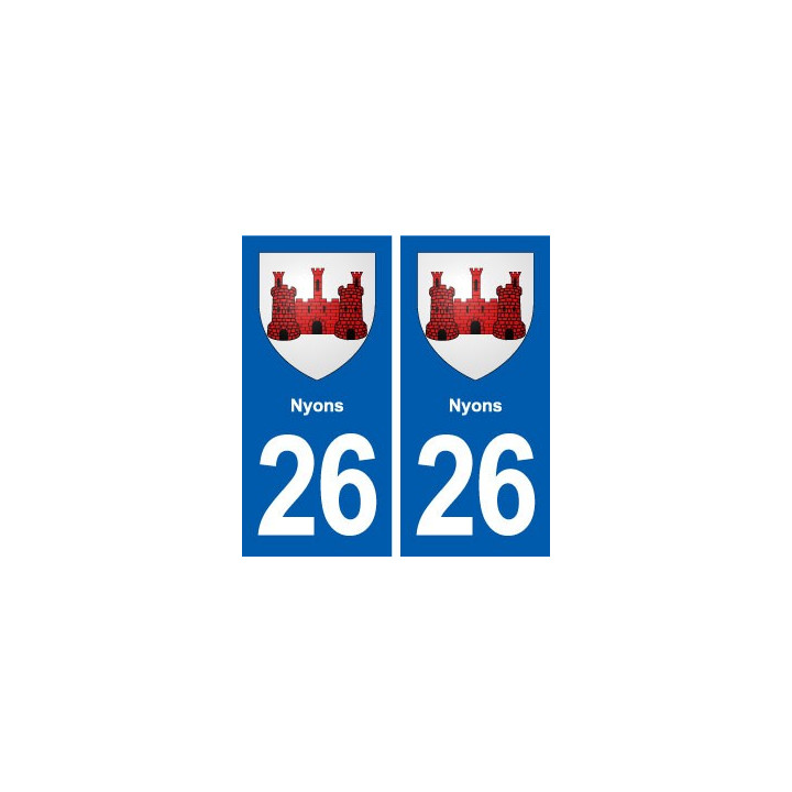 26 Nyons blason autocollant plaque stickers ville