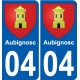04 Léry blason autocollant plaque stickers ville