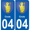 27 de Léry escudo de armas de la etiqueta engomada de la placa de pegatinas de la ciudad