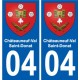 27 de Léry escudo de armas de la etiqueta engomada de la placa de pegatinas de la ciudad