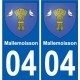27 de Léry escudo de armas de la etiqueta engomada de la placa de pegatinas de la ciudad