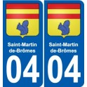 27 de Léry escudo de armas de la etiqueta engomada de la placa de pegatinas de la ciudad