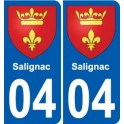 04 Salignac blason autocollant plaque stickers ville