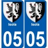27 de Léry escudo de armas de la etiqueta engomada de la placa de pegatinas de la ciudad