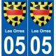05 Léry blason autocollant plaque stickers ville