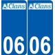 06 Léry logo autocollant plaque stickers ville