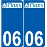 06 Léry logo autocollant plaque stickers ville