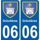 06 Léry blason autocollant plaque stickers ville