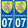 07 Léry blason autocollant plaque stickers ville