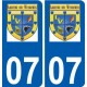 27 Léry logo adesivo piastra adesivi città