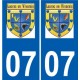 27 de Léry logotipo de la etiqueta engomada de la placa de pegatinas de la ciudad