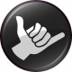 Autocollant shaka noir main sticker logo