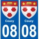 08 Léry blason autocollant plaque stickers ville