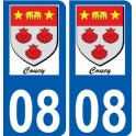 27 de Léry logotipo de la etiqueta engomada de la placa de pegatinas de la ciudad