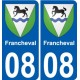08 Léry blason autocollant plaque stickers ville