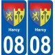08 Léry blason autocollant plaque stickers ville