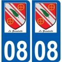 27 de Léry logotipo de la etiqueta engomada de la placa de pegatinas de la ciudad