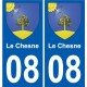 08 Léry blason autocollant plaque stickers ville