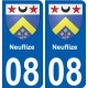 08 Léry blason autocollant plaque stickers ville