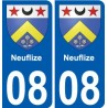 08 Léry blason autocollant plaque stickers ville