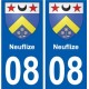 27 de Léry escudo de armas de la etiqueta engomada de la placa de pegatinas de la ciudad