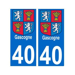 40 Gascogne autocollant plaque
