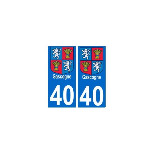 40 Gascogne autocollant plaque