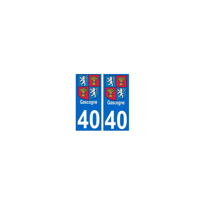 40 Gascogne autocollant plaque