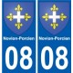 08 Léry blason autocollant plaque stickers ville