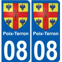 27 de Léry escudo de armas de la etiqueta engomada de la placa de pegatinas de la ciudad