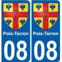 27 de Léry escudo de armas de la etiqueta engomada de la placa de pegatinas de la ciudad