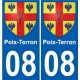 27 de Léry escudo de armas de la etiqueta engomada de la placa de pegatinas de la ciudad
