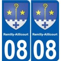 27 de Léry escudo de armas de la etiqueta engomada de la placa de pegatinas de la ciudad