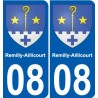 08 Léry blason autocollant plaque stickers ville