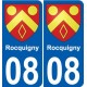 08 Léry blason autocollant plaque stickers ville