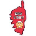 Autocollant Bébé à bord Corse Corsica sticker adhesif