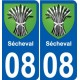 08 Léry blason autocollant plaque stickers ville
