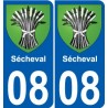 08 Léry blason autocollant plaque stickers ville