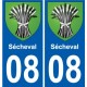 08 Léry blason autocollant plaque stickers ville