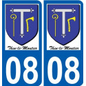 27 de Léry logotipo de la etiqueta engomada de la placa de pegatinas de la ciudad