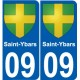 09 Léry blason autocollant plaque stickers ville